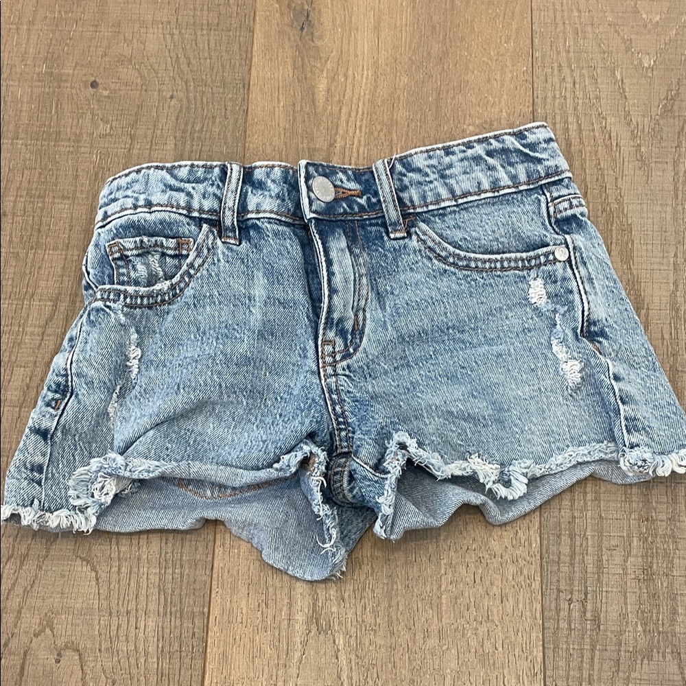 art class Distressed Blue Denim Kids Shorts